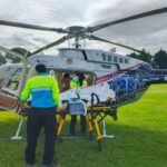 Trasladan vía área a lesionado grave de la Huamantlada para recibir atención de alta calidad 